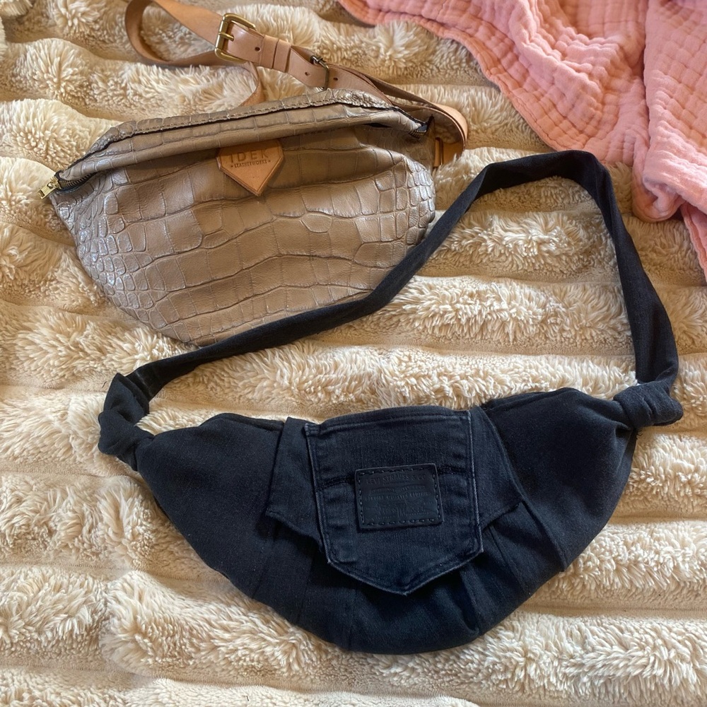 Refashioned Levi’s jeans into Croissant purse